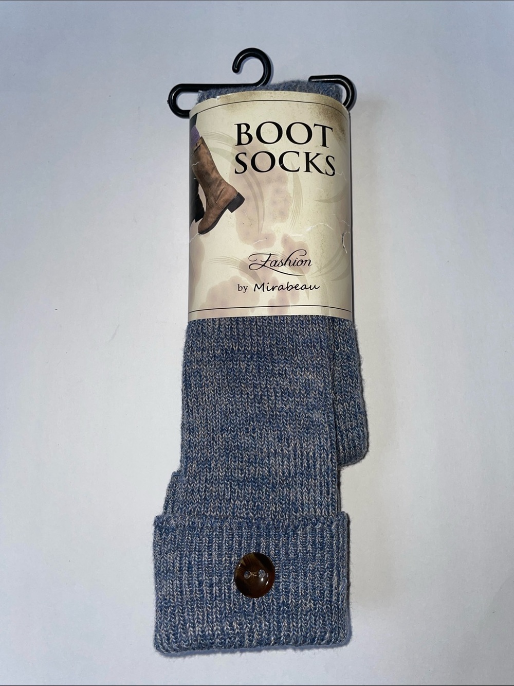 NWT Women’s Boot Socks in Heather Blue.